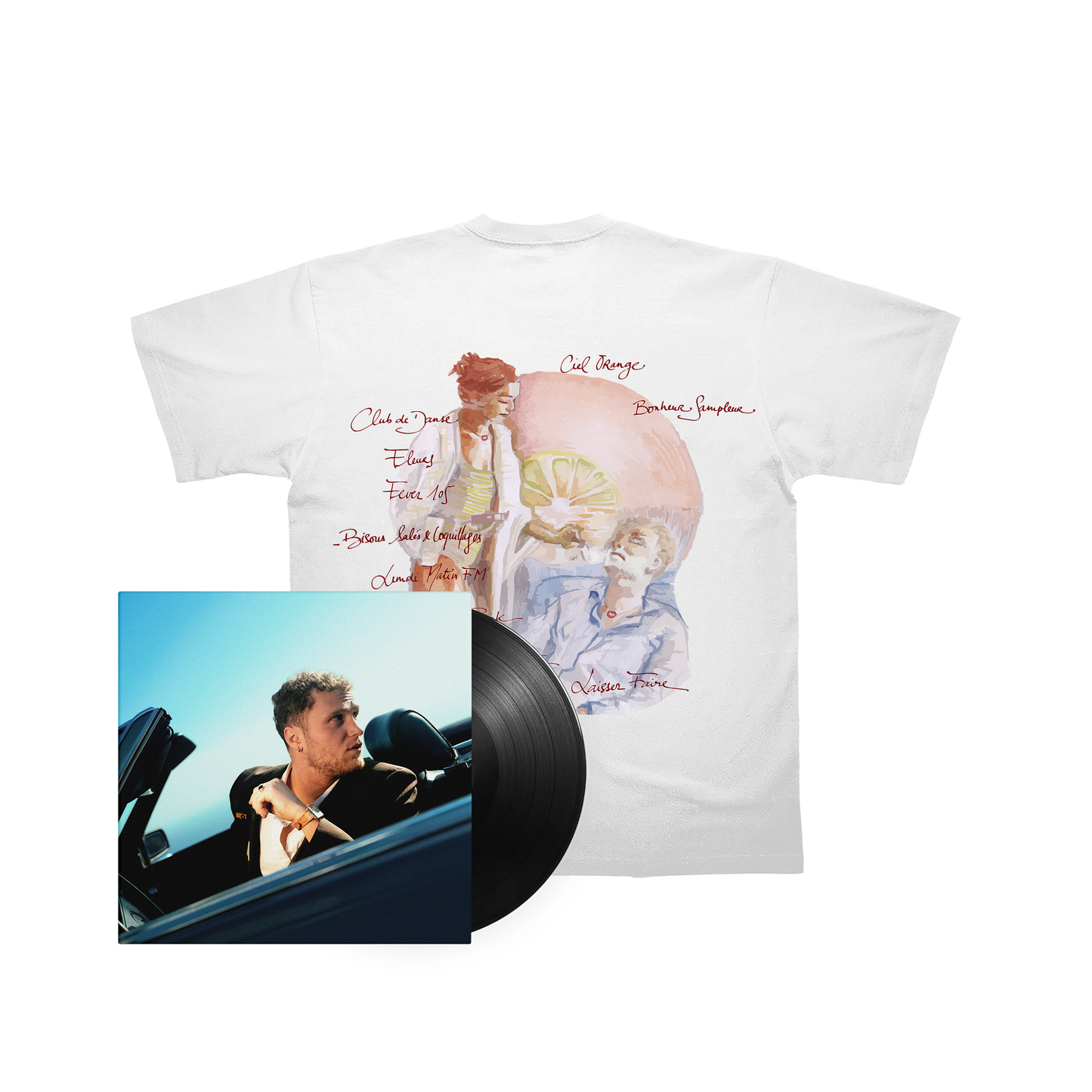 PACK VINYLE DÉDICACÉ + T-SHIRT « SUNSET RADIO »